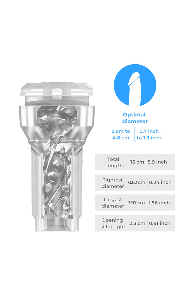 Kiiroo - Feel Pocket Crystal Stroker + PowerBlow - Stag Shop