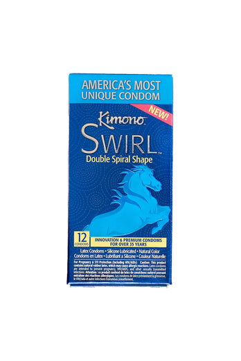 Kimono - Swirl Swirl Premium Lubricated Condoms - 12 Pack - Stag Shop