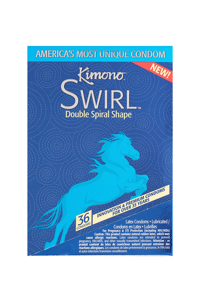 Kimono - Swirl Swirl Premium Lubricated Condoms - 36 Pack - Stag Shop