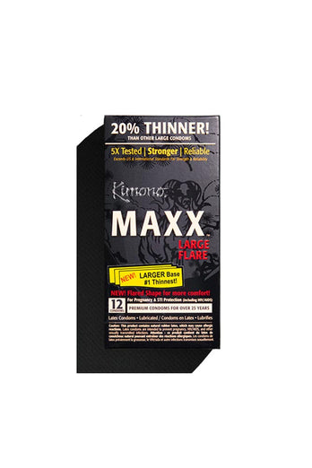 Kimono - Maxx Large Flare Condom - 12 pack - Stag Shop