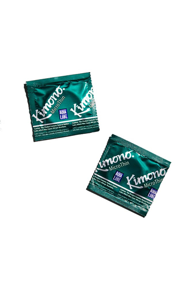 Kimono - MicroThin Condoms PLUS Aqua Lubricant - 12 Pack - Stag Shop