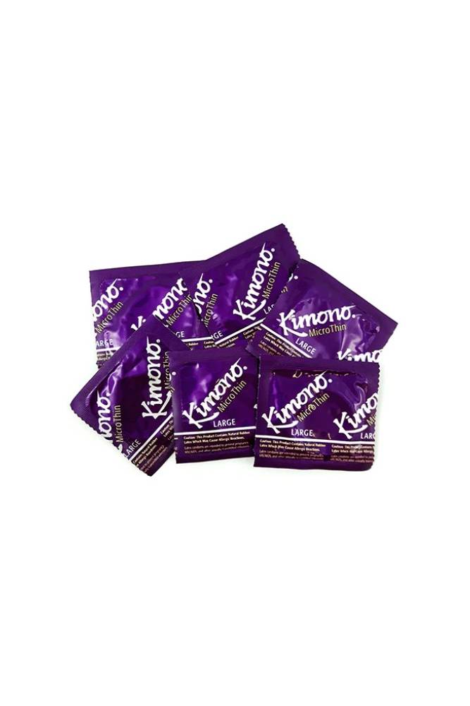 Kimono - MicroThin Large Condom - 3 Pack - Stag Shop