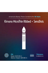 Thumbnail for Kimono - MicroThin Ribbed Plus Sensi-Dots - 24 Pack - Stag Shop