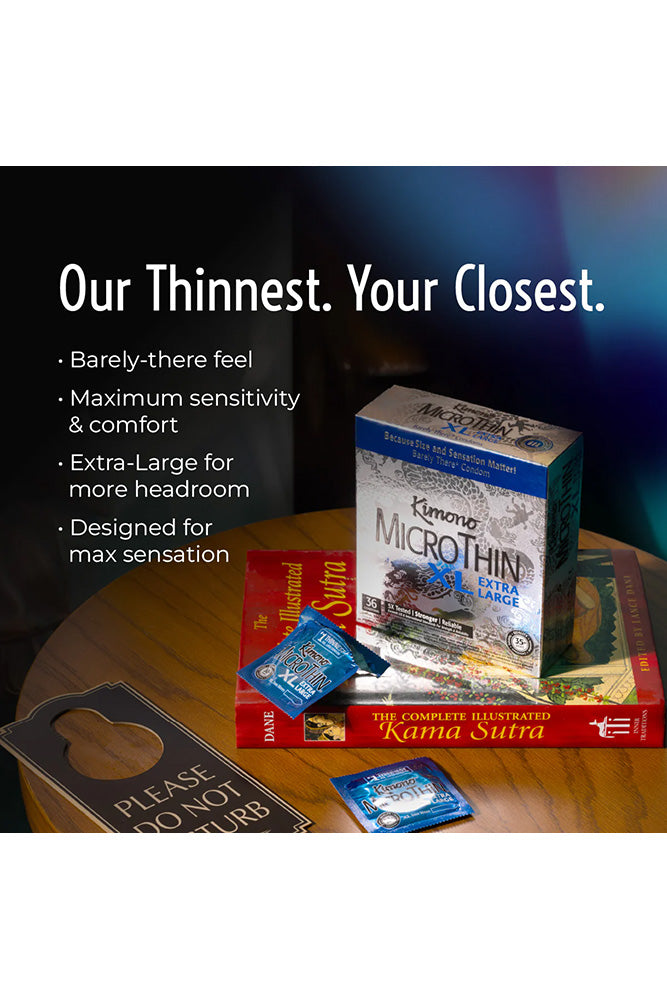 Kimono - MicroThin XL Condoms - 36 pack - Stag Shop