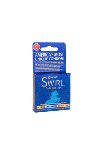 Kimono - Swirl Premium Lubricated Condoms - 3 Pack - Stag Shop