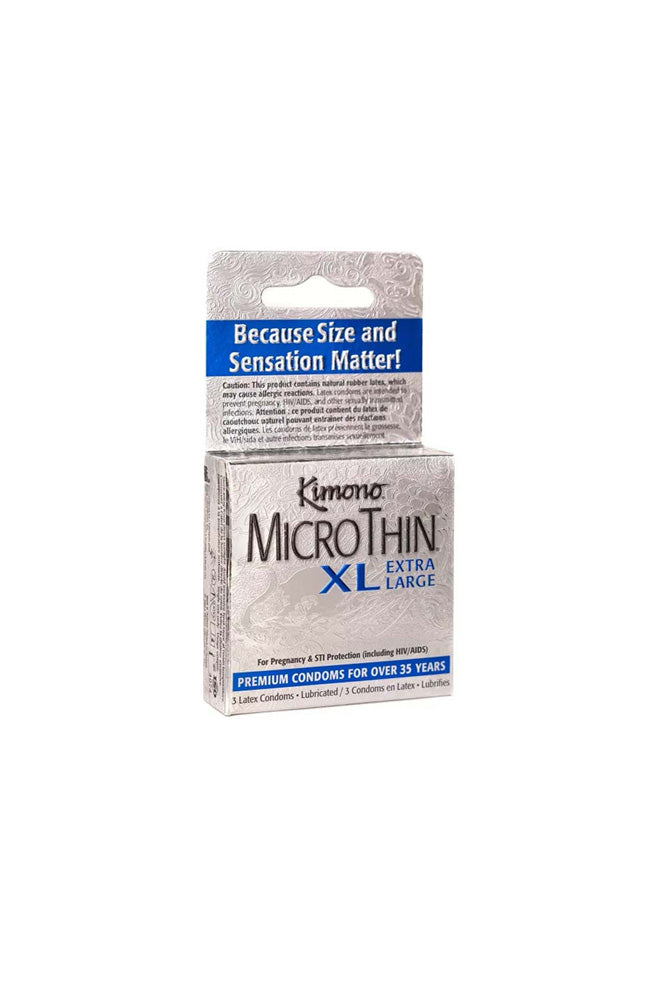 Kimono - MicroThin XL Condoms - 3 Pack - Stag Shop