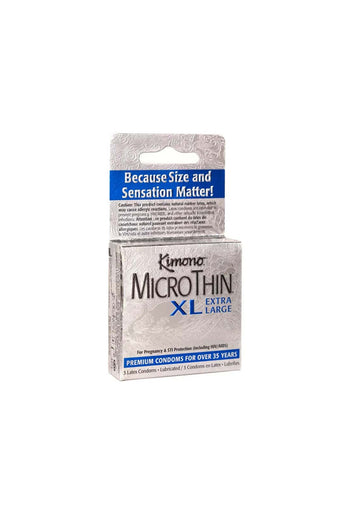 Kimono - MicroThin XL Condoms - 3 Pack - Stag Shop