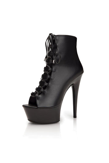 Lapdance Shoes - LS-28 - 6" Platform Peep-Toe Booties - Stag Shop