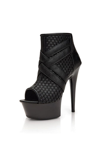 Lapdance Shoes - LS-29 - 6" Platform Peep-Toe Booties - Stag Shop