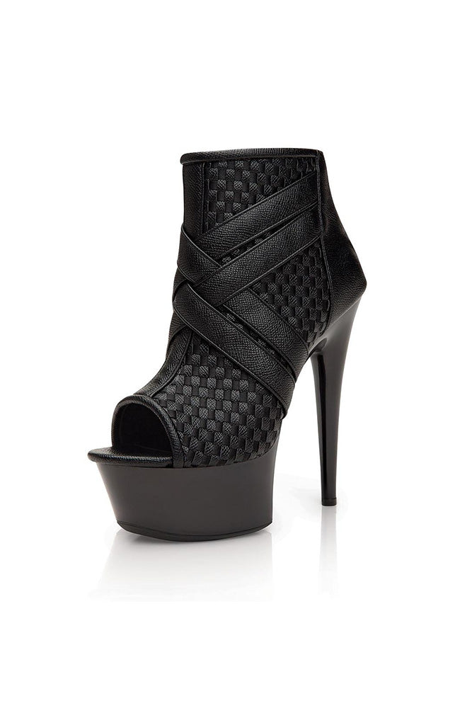 Lapdance Shoes - LS-29 - 6" Platform Peep-Toe Booties - Stag Shop