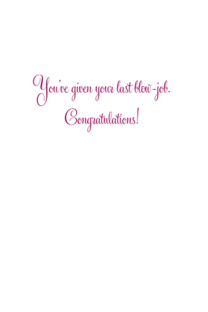 Stag Shop - Last Blowjob Greeting Card - Stag Shop