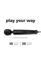Le Wand - Die Cast Plug-In Vibrating Massager - Black - Stag Shop