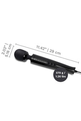 Le Wand - Die Cast Plug-In Vibrating Massager - Black - Stag Shop