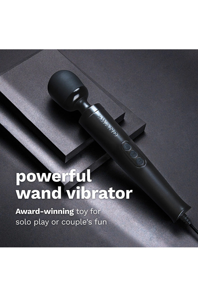 Le Wand - Die Cast Plug-In Vibrating Massager - Black - Stag Shop