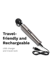 Le Wand - Die Cast Rechargeable Vibrating Massager - Silver - Stag Shop