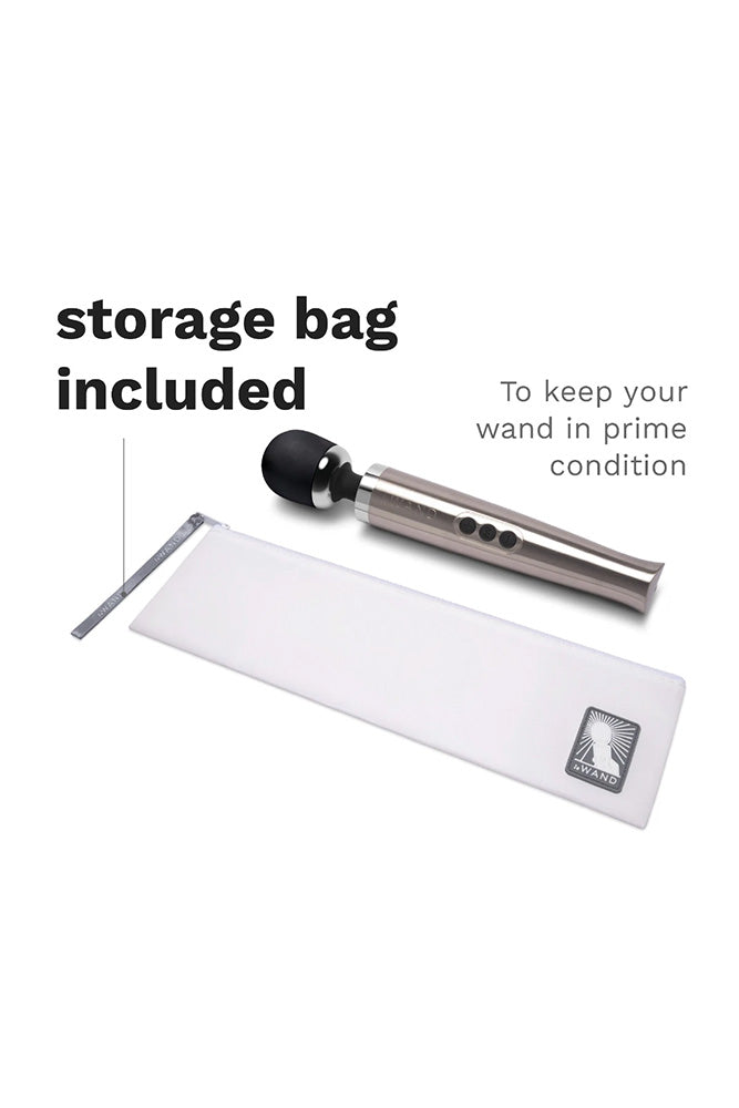 Le Wand - Die Cast Rechargeable Vibrating Massager - Silver - Stag Shop