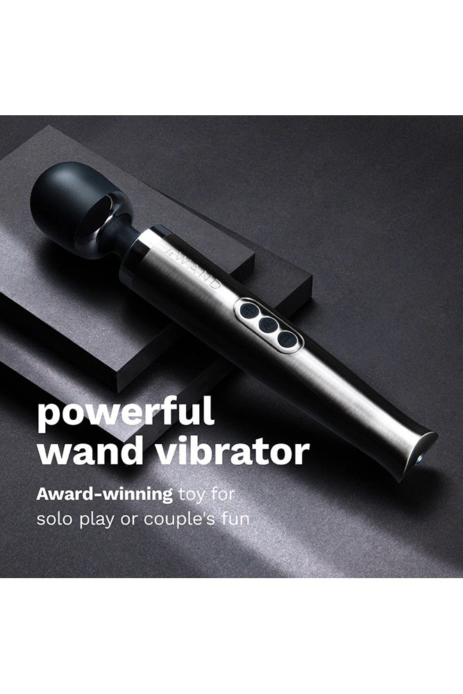 Le Wand - Die Cast Rechargeable Vibrating Massager - Silver - Stag Shop