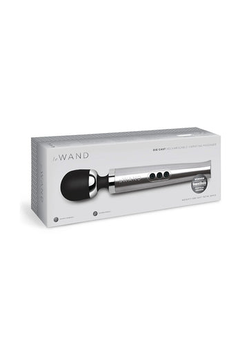 Le Wand - Die Cast Rechargeable Vibrating Massager - Silver - Stag Shop