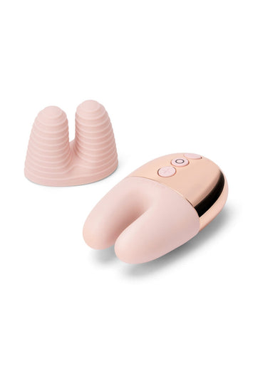 Le Wand - Double Vibe with Removeable Textured Sleeve - Rose Gold - Stag Shop