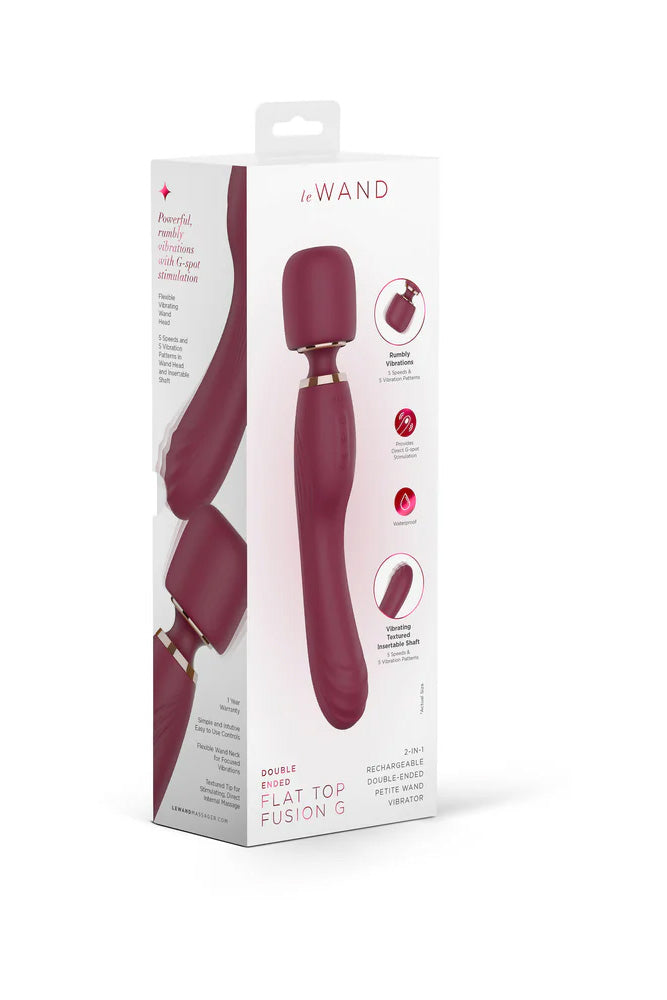 Le Wand - Flat Top Fusion G Double Ended Wand Vibrator - Stag Shop