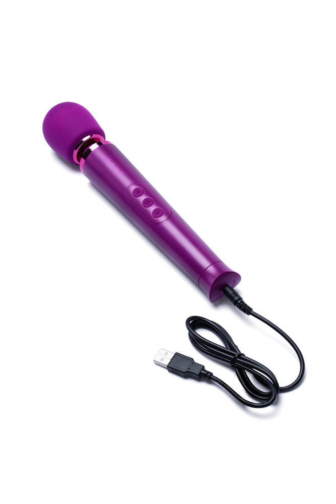 Le Wand - Petite Rechargeable Vibrating Massage Wand - Dark Cherry - Stag Shop