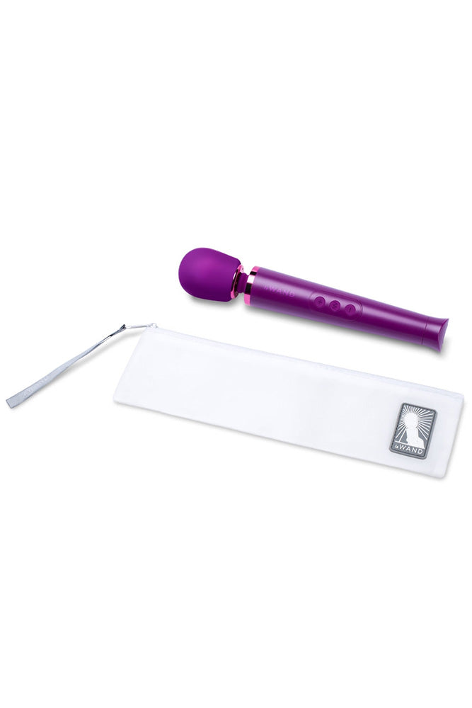Le Wand - Petite Rechargeable Vibrating Massage Wand - Dark Cherry - Stag Shop