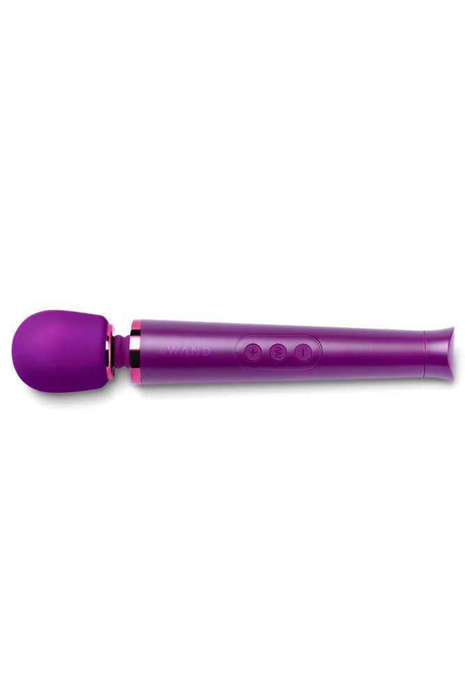 Le Wand - Petite Rechargeable Vibrating Massage Wand - Dark Cherry - Stag Shop