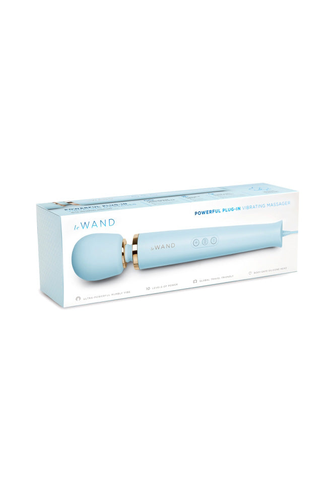 Le Wand - Plug-In Vibrating Massager - Sky Blue - Stag Shop