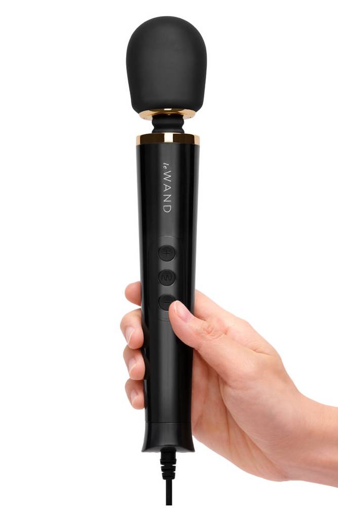 Le Wand - Plug-In Petite Vibrating Massager - Black - Stag Shop