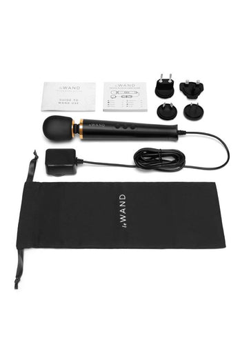 Le Wand - Plug-In Petite Vibrating Massager - Black - Stag Shop