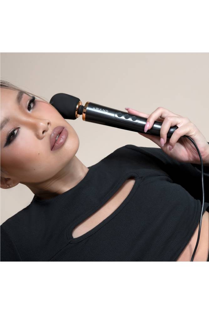 Le Wand - Plug-In Petite Vibrating Massager - Black - Stag Shop