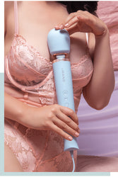 Le Wand - Plug-In Vibrating Massager - Sky Blue - Stag Shop