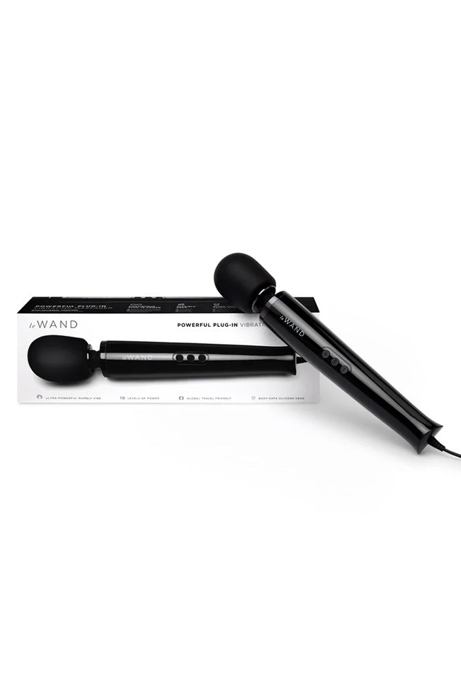 Le Wand - Plug-In Vibrating Massager - Black - Stag Shop