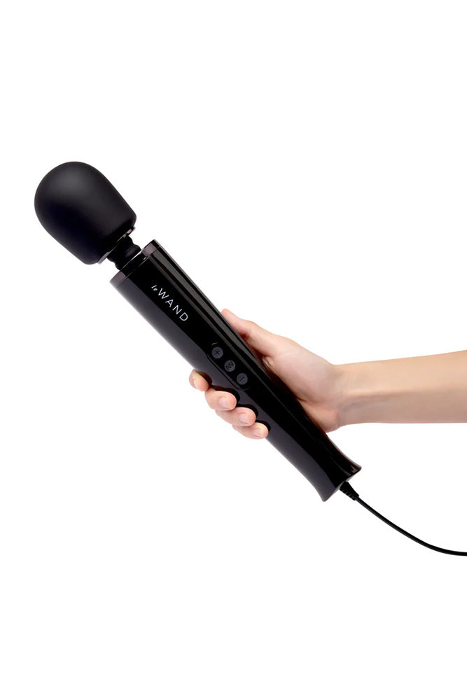 Le Wand - Plug-In Vibrating Massager - Black - Stag Shop