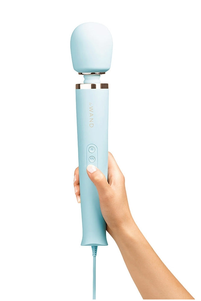 Le Wand - Plug-In Vibrating Massager - Sky Blue - Stag Shop