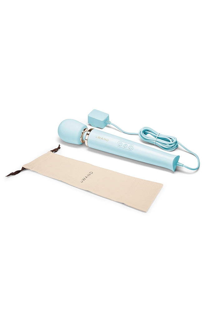 Le Wand - Plug-In Vibrating Massager - Sky Blue - Stag Shop