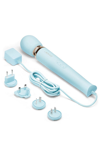 Le Wand - Plug-In Vibrating Massager - Sky Blue - Stag Shop