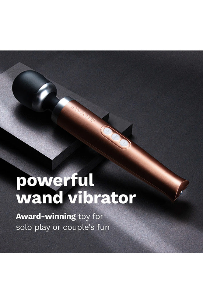 Le Wand - Die Cast Rechargeable Vibrating Massager - Rose Gold - Stag Shop