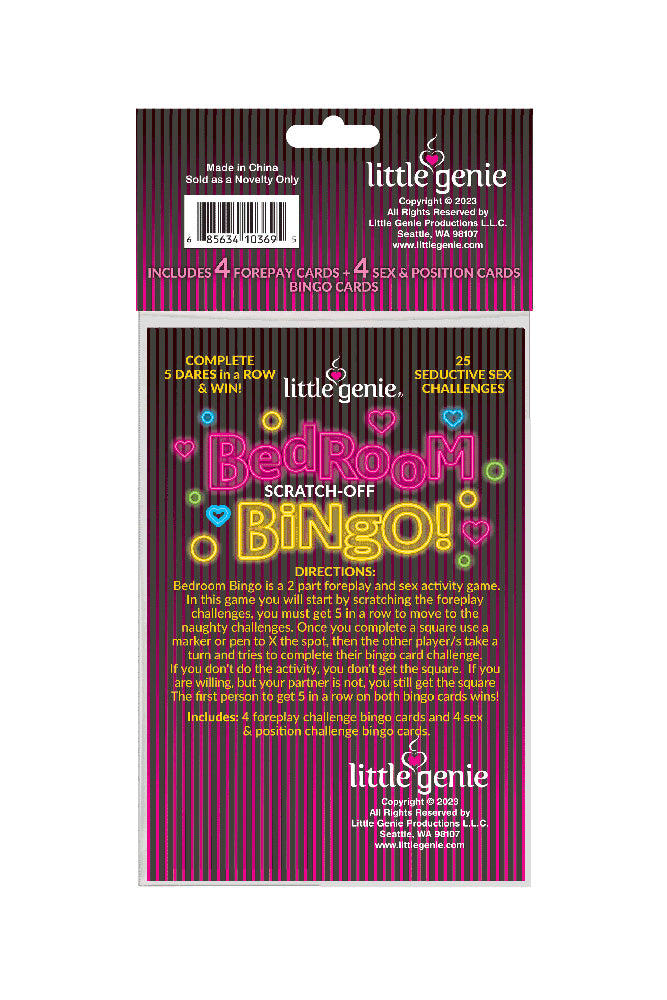Little Genie - Bedroom Bingo Scratch Card Game - Stag Shop