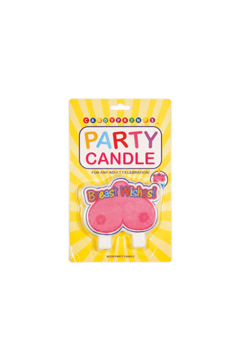 Little Genie - Candyprints - Breast Wishes Party Candle - Pink - Stag Shop