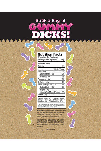 Little Genie - Candy Prints - Suck A Bag Of Gummy Dicks - 2.2oz Bag - Stag Shop