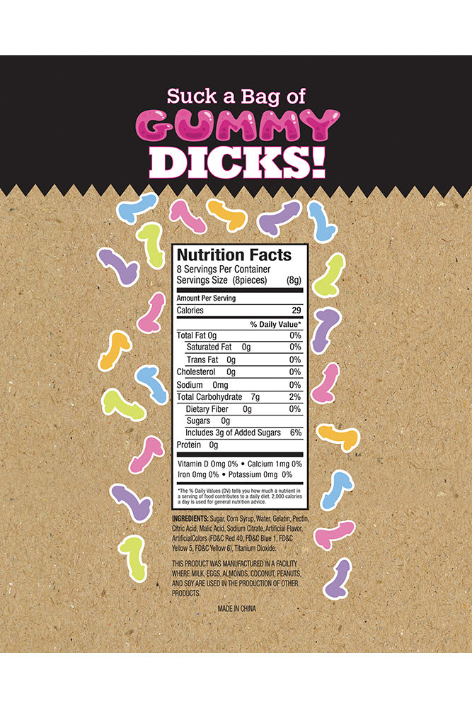 Little Genie - Candy Prints - Suck A Bag Of Gummy Dicks - 2.2oz Bag - Stag Shop