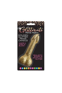 Thumbnail for Little Genie - Glitterati - Gold Glitter Penis Candle - Stag Shop
