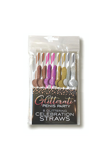 Little Genie - Glitterati - Penis Cocktail Straws - Stag Shop