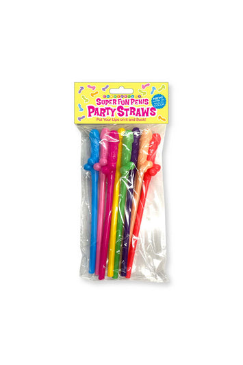 Little Genie - Multicolor Penis Straws - 8 Pack - Stag Shop