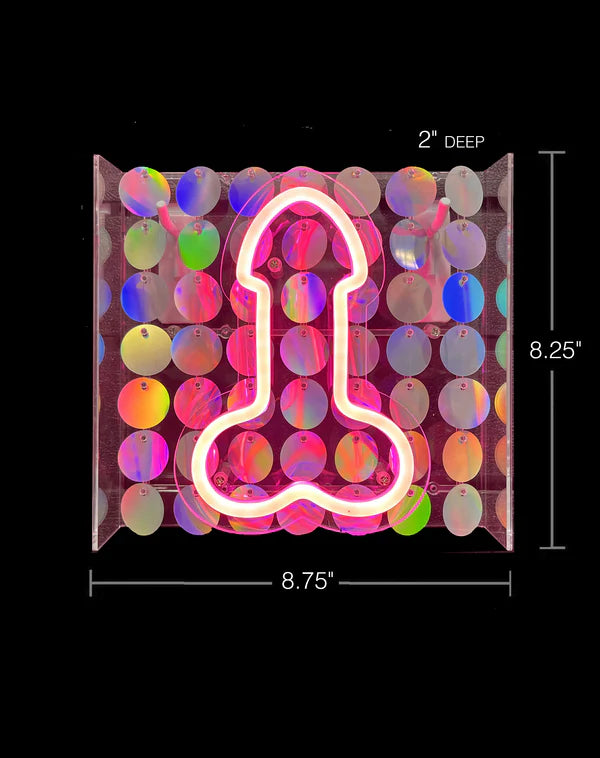 Little Genie - Neon Light Up Penis Sign - Stag Shop
