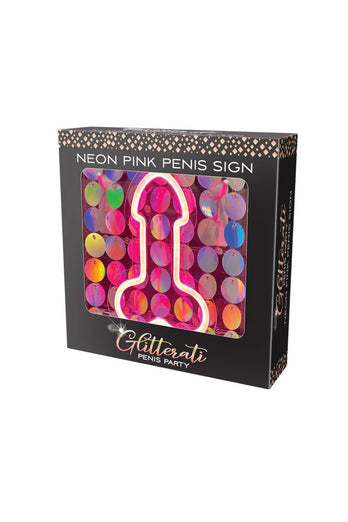 Little Genie - Neon Light Up Penis Sign - Stag Shop