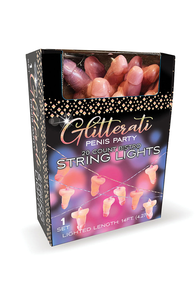 Little Genie - Glitterati Penis String Lights - 14ft - Stag Shop
