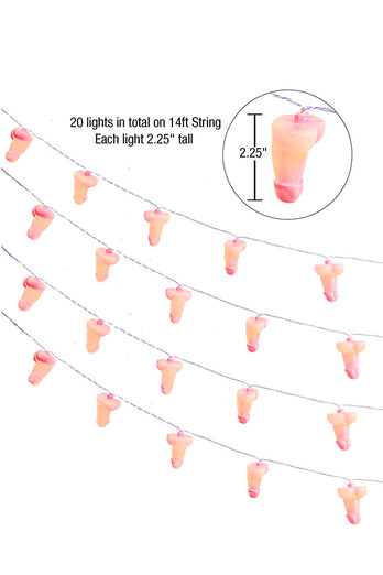 Little Genie - Glitterati Penis String Lights - 14ft - Stag Shop
