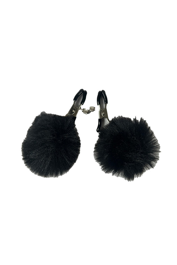 Little Genie - Sexy AF Nipple Clamps With Faux Fur Puffs